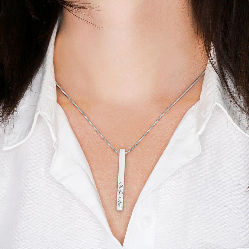 Custom Vertical Bar Necklace