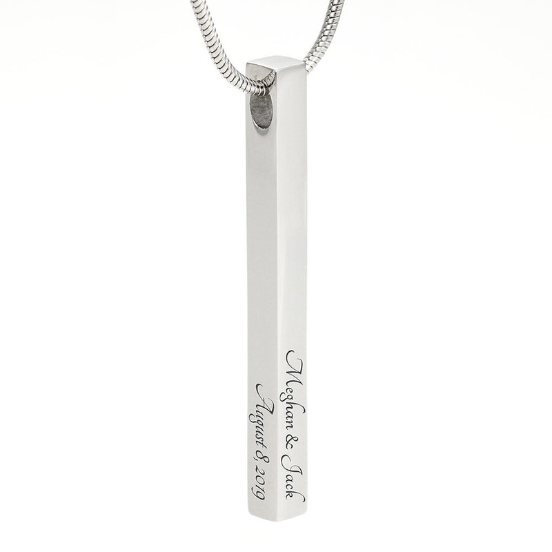 Custom Vertical Bar Necklace