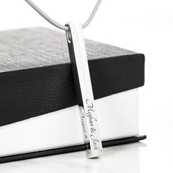 Custom Vertical Bar Necklace
