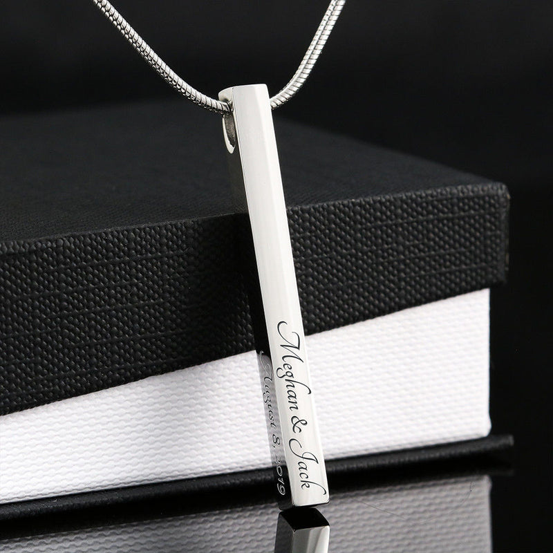 Custom Vertical Bar Necklace