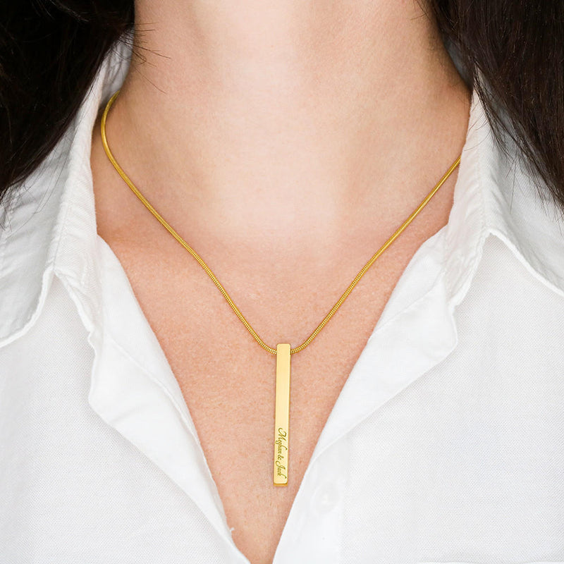 Custom Vertical Bar Necklace
