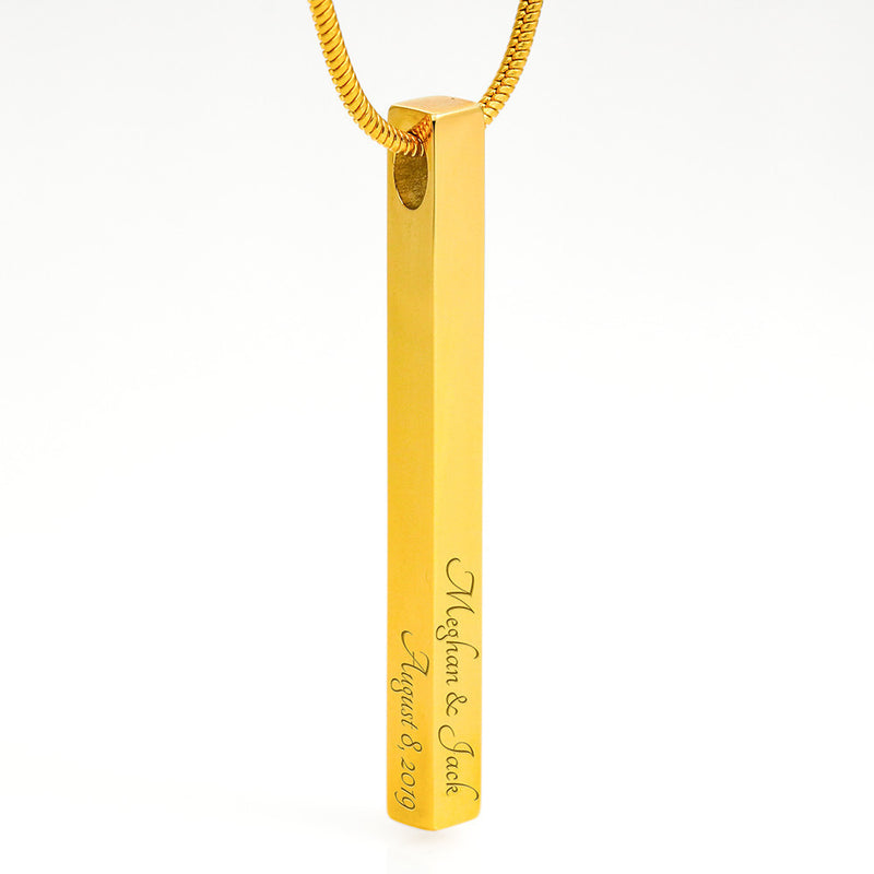 Custom Vertical Bar Necklace