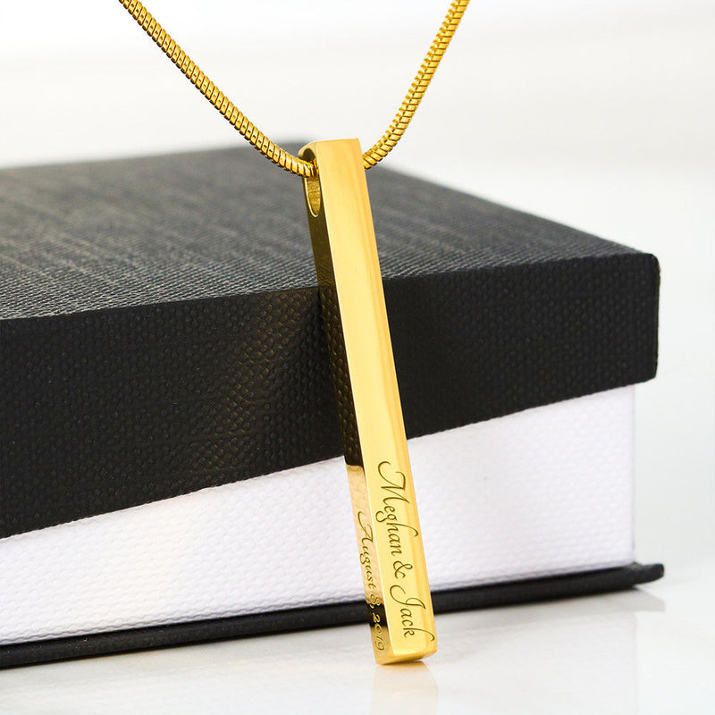 Custom Vertical Bar Necklace