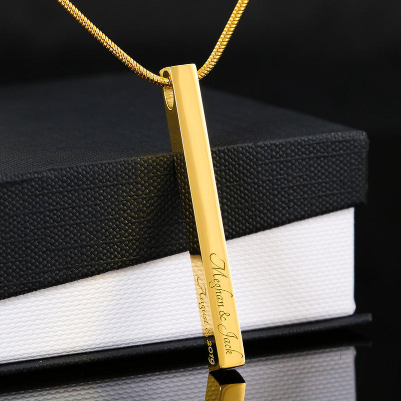 Custom Vertical Bar Necklace