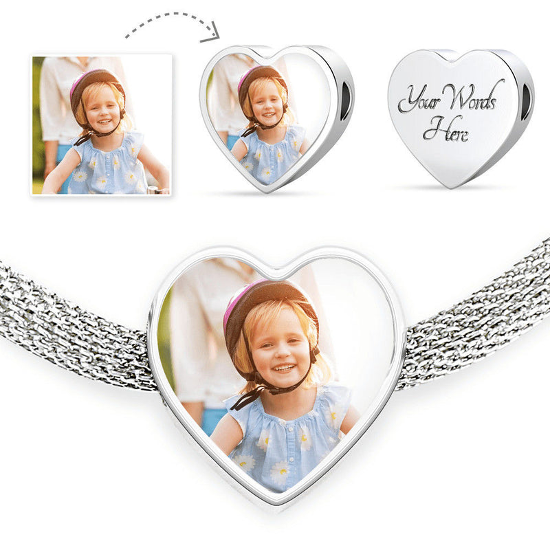 Heart Charm Luxury Steel Bracelet