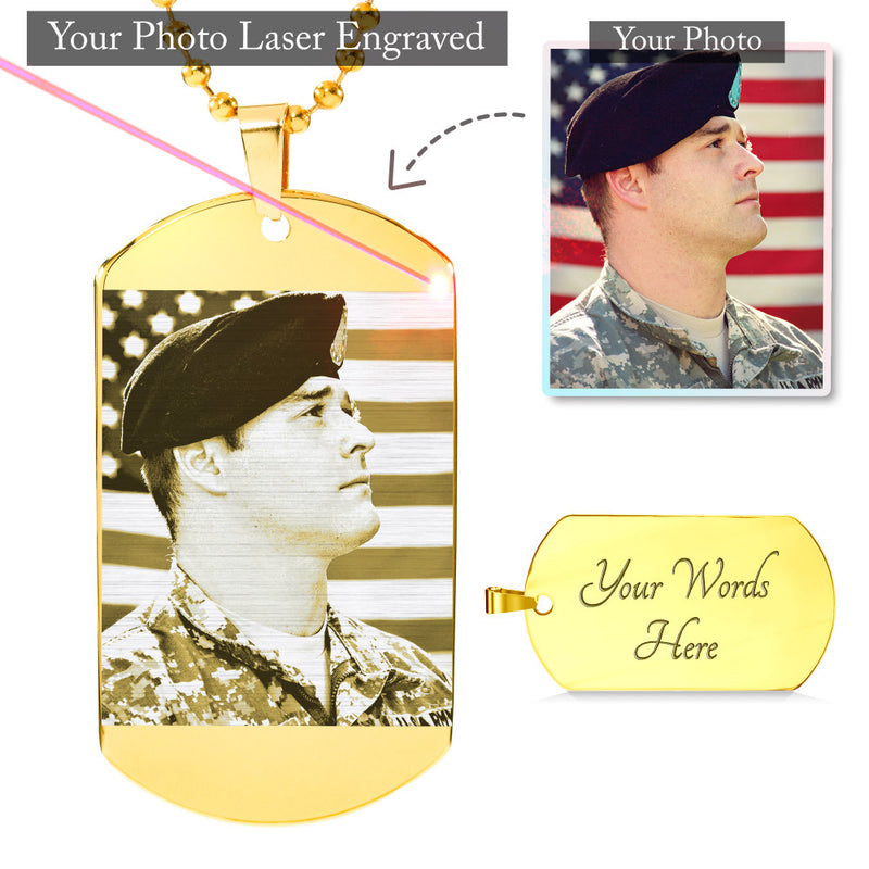 Custom Photo-Etched Military Ball Chain