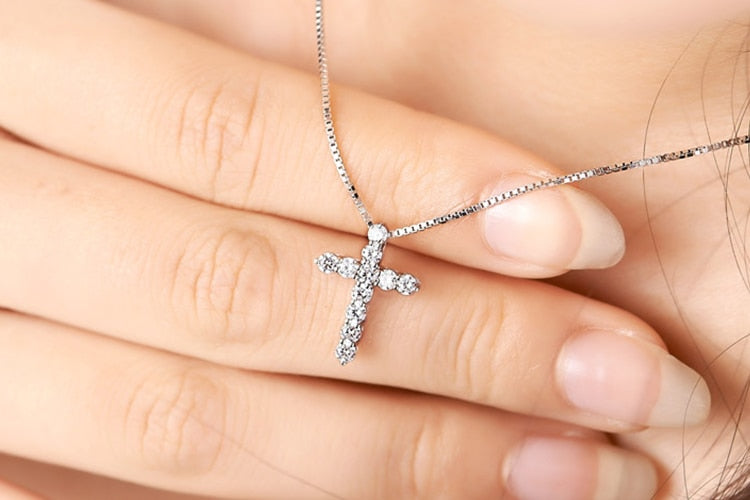 Lucky Cross Crystal Necklace