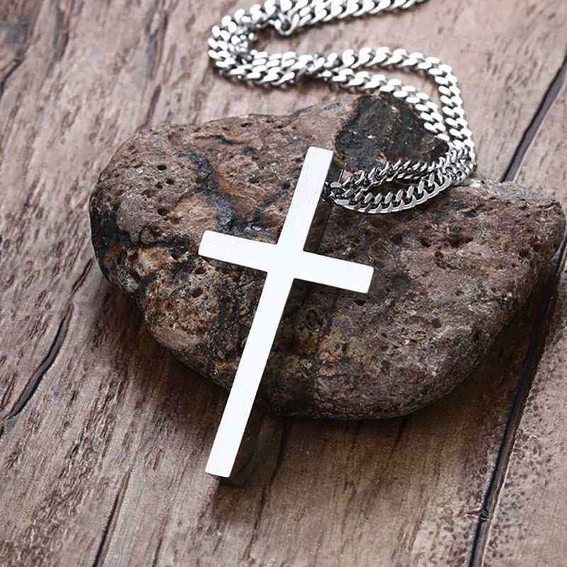 Classic Black Jesus Cross Necklace