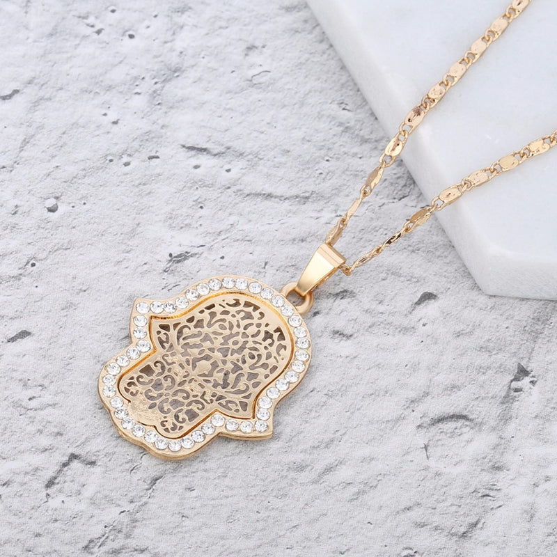 Hamsa hand Pendant Necklace and Earing Sets