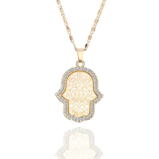 Hamsa hand Pendant Necklace and Earing Sets