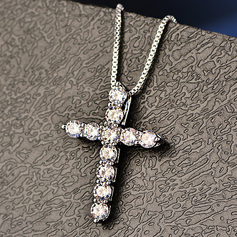 Lucky Cross Crystal Necklace