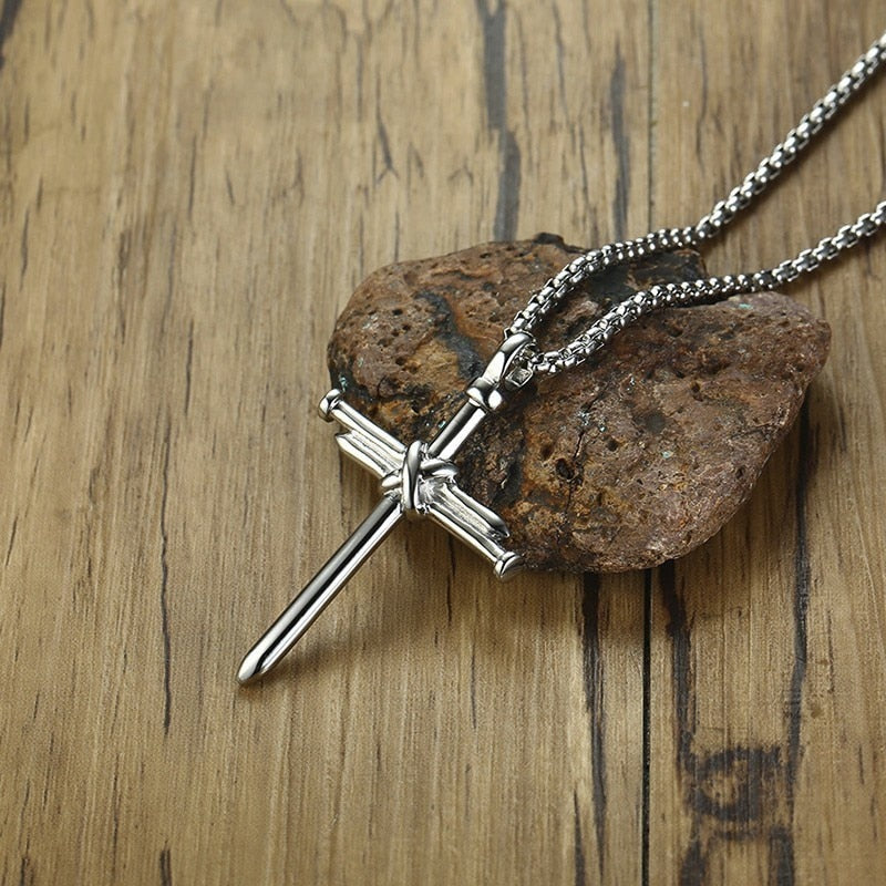 Vintage Nail Cross Necklace