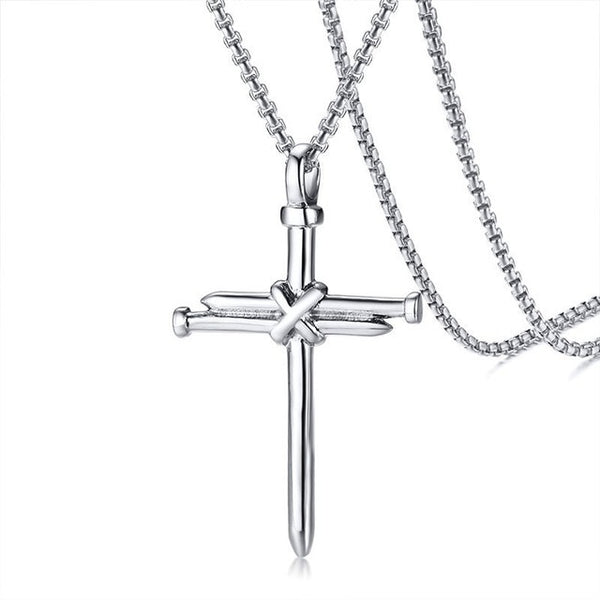 Vintage Nail Cross Necklace