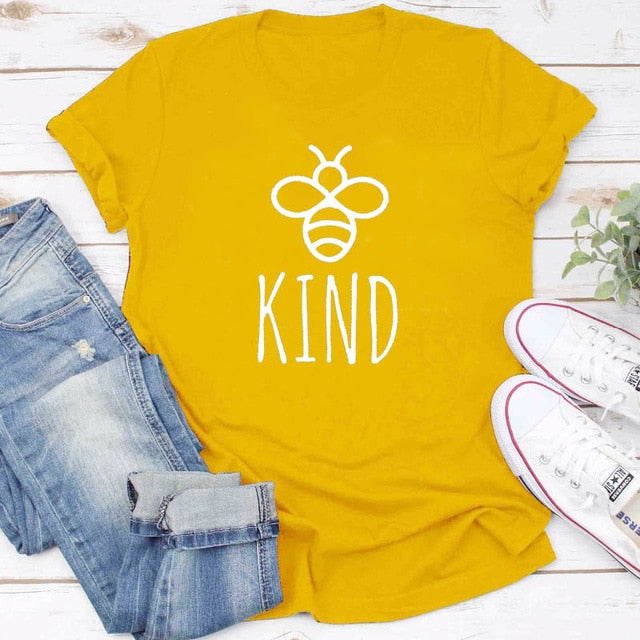 Be Kind Women Tee - Yellow