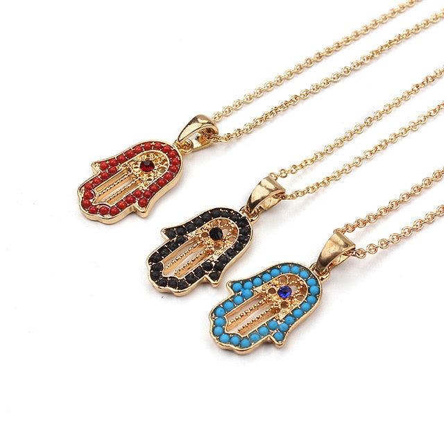 Hamsa Hand Pendant Necklace